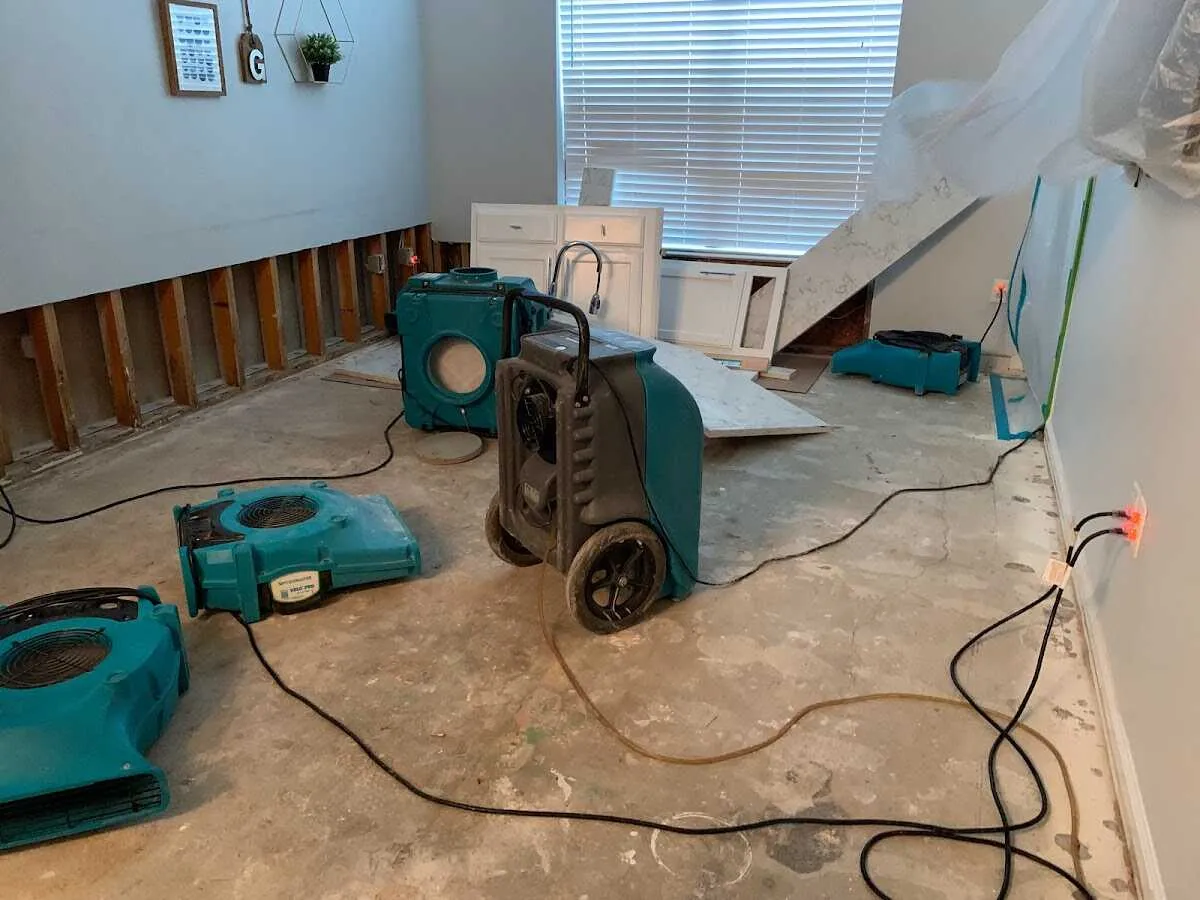 Dehumidifier in flood-cut room for Water Extraction & Removal in Sierra Vista